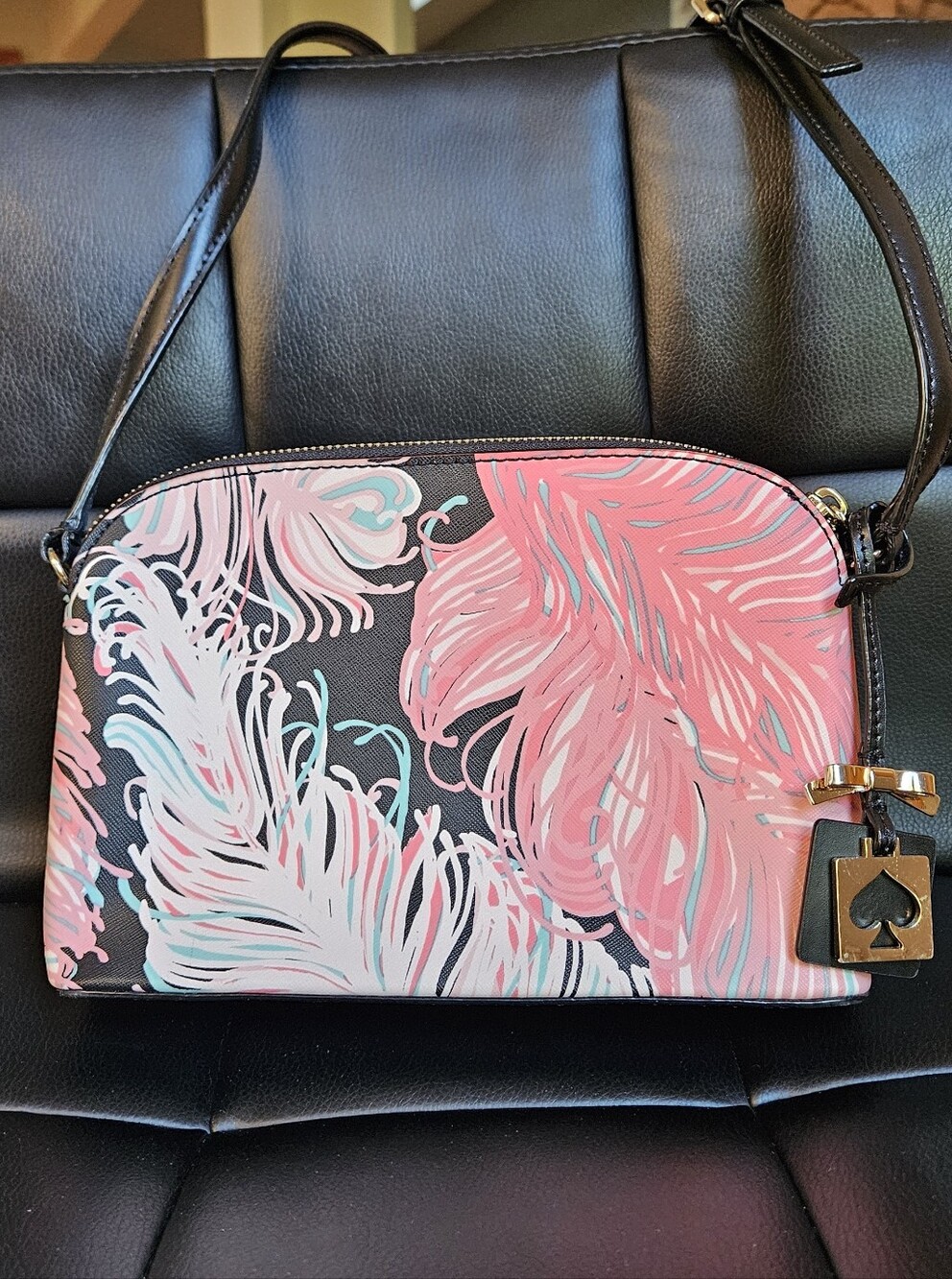 NWOT Kate Spade Brightwater Drive Hanna Regal Plume Crossbody Bag Pink Feather